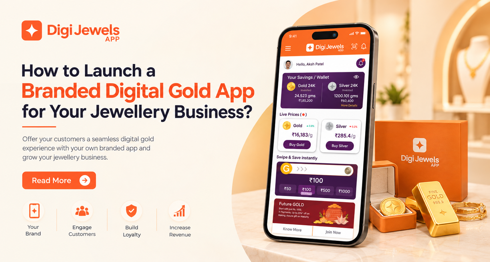 How to Launch a Branded Digital Gold App for Your Jewellery Business?