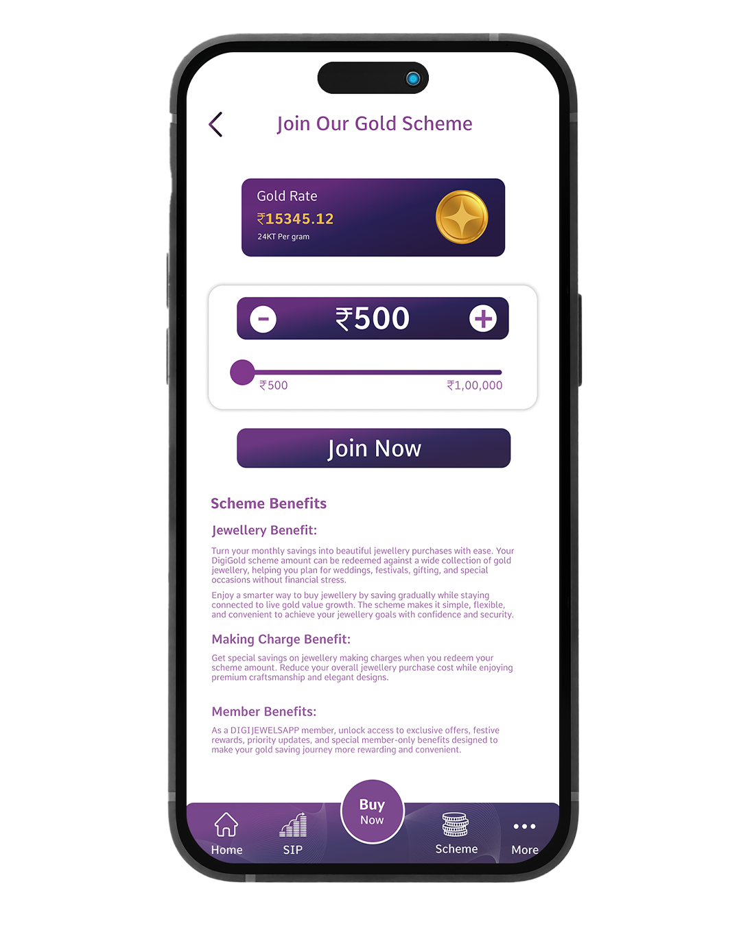 Digital Scheme Management App Screen