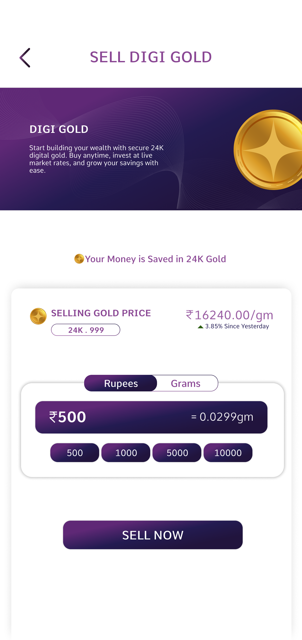 DigiJewels App - Start SIP